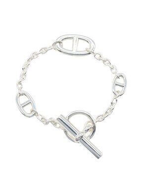 Hermes Bracelet Chaine D'ancre Farandole 15.5 cm 925 Sterling Silver